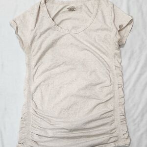 Athleta Light Beige Short Sleeve Top